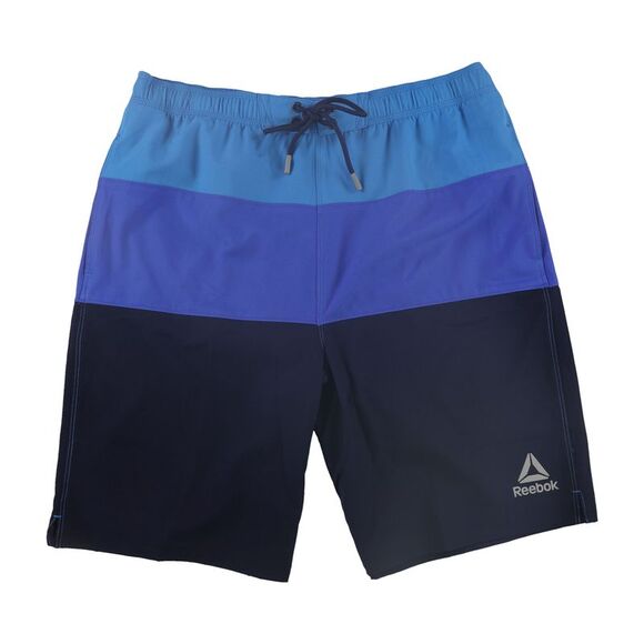 Reebok Mens Colorblock Swim Bottom Trunks, Blue, NWT - Picture 1 of 2
